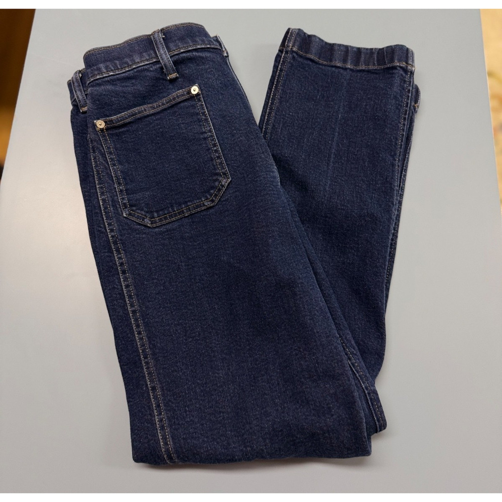 BANANA REPUBLIC WOMEN'S HIGH RISE STRAIGHT JEANS DARK, SZ 27 (28), 3097
